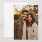 Invitation Photo Chaude Dorée Joyeuse (Devant / Derrière)