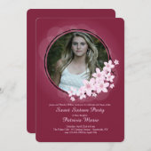 Invitation photo Cherry Blossom (Devant / Derrière)