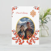 Invitation Photo Cherry Blossom Mariage tibétain (Debout devant)