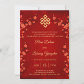 Invitation Photo Cherry Blossom Mariage tibétain (Dos)
