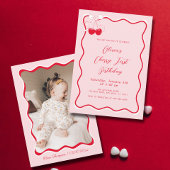 Invitation Photo Cherry fête d'anniversaire