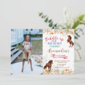 Invitation Photo cheval d'anniversaire (Debout devant)