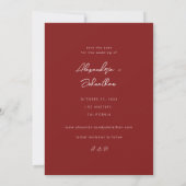 Invitation Photo chic stylish Mod Enregistrer la date 3 - Rou (Dos)