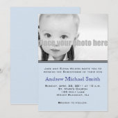 Invitation photo Christening/Baptême/Dédication (Devant / Derrière)