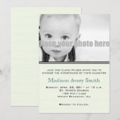 Invitation photo Christening/Baptême/Dédication (Devant / Derrière)