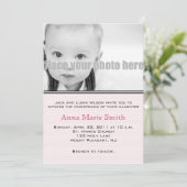 Invitation photo Christening/Baptême/Dédication (Debout devant)