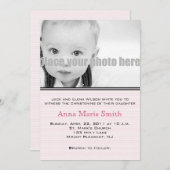 Invitation photo Christening/Baptême/Dédication (Devant / Derrière)