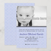 Invitation photo Christening/Baptême/Dédication (Devant / Derrière)