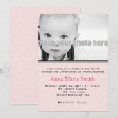 Invitation photo Christening/Baptême/Dédication (Devant / Derrière)