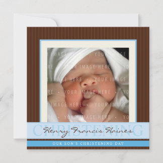 Invitation PHOTO CHRISTENING INVITATIONS: élégance 5SQ
