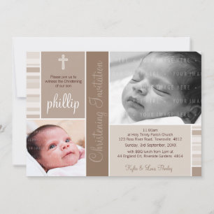 Invitation PHOTO CHRISTENING INVITATIONS: essence 3L