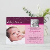 INVITATION PHOTO CHRISTENING INVITES : (Debout devant)