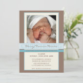 Invitation PHOTO CHRISTENING INVITES : elegance 1 (Debout devant)