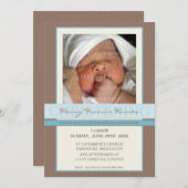 Invitation PHOTO CHRISTENING INVITES : elegance 1 (Devant / Derrière)
