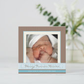 Invitation PHOTO CHRISTENING INVITES : elegance 1SQ (Debout devant)