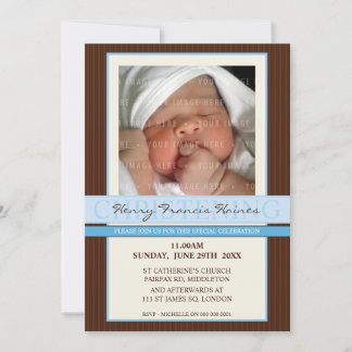 Invitation PHOTO CHRISTENING INVITES : elegance 5P