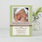 Invitation PHOTO CHRISTENING INVITES : elegance 9P (Debout devant)