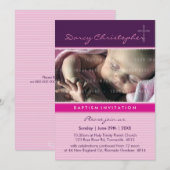 Invitation PHOTO CHRISTENING INVITES : faith 3P (Devant / Derrière)