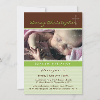 Invitation PHOTO CHRISTENING INVITES : faith 7P