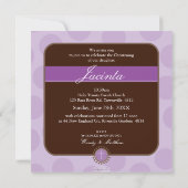 Invitation PHOTO CHRISTENING INVITES : polkadot 7SQ (Dos)