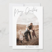 Invitation Photo Christmas Card | Arched Photo Holiday Card (Devant)