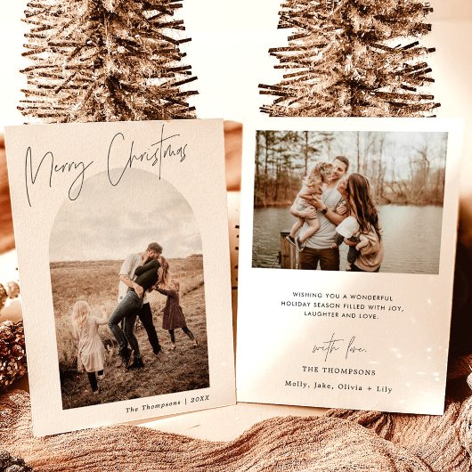 Invitation Photo Christmas Card | Arched Photo Holiday Card