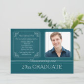 Invitation photo classique à double cadre (Debout devant)