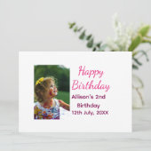 Invitation Photo classique moderne ajouter nom date heureux (Debout devant)