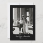 Invitation Photo Classy Black Wedding  (Dos)
