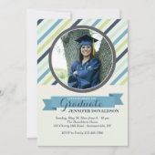 Invitation photo Classy Stripe (Devant)