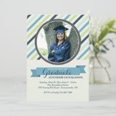 Invitation photo Classy Stripe (Debout devant)