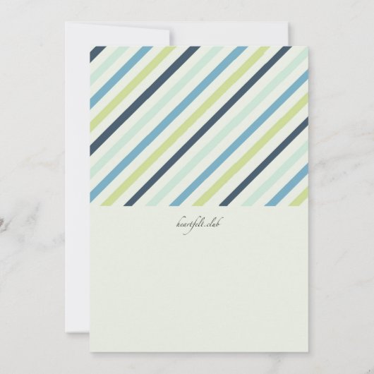 Invitation photo Classy Stripe (Dos)