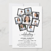 Invitation Photo Collage Célébration de la vie Funéraire Invi (Devant)
