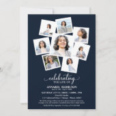 Invitation Photo Collage Célébration de la vie Service commém (Devant)