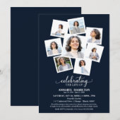 Invitation Photo Collage Célébration de la vie Service commém (Devant / Derrière)