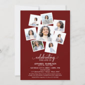 Invitation Photo Collage Célébration de la vie Service commém (Devant)