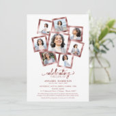 Invitation Photo Collage Célébration des funérailles de la vi (Debout devant)