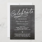 Invitation Photo Collage Graduate Chalkboard Graduate Party (Dos)