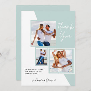 Invitation Photo Collage MERCI Mariage/bébé/diplômé/TOUT