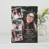 Invitation Photo Collage Modern Graduation Party (Debout devant)