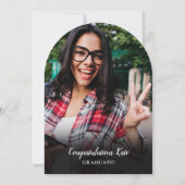 Invitation Photo Collage Moderne Graduation Party Arch (Dos)