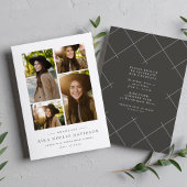 Invitation Photo collage simple fête de graduation