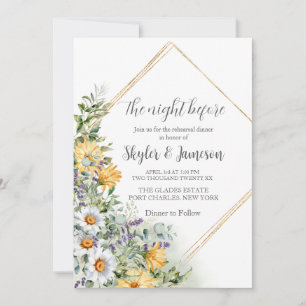 Invitation Photo Colorful Fleur sauvage QR Code Rehearsal