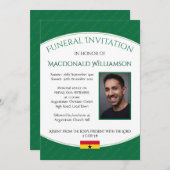 Invitation Photo commémorative d'INVITATION FUNÉRALE GHANA mo (Devant / Derrière)