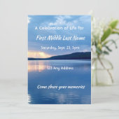 Invitation Photo commémorative Prière Lac Sunrise Nature (Debout devant)