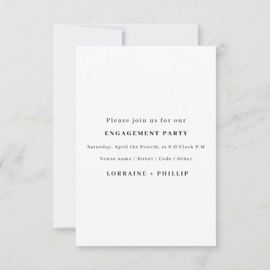 Invitation Photo complète classique Nous sommes engagés dans (Dos)