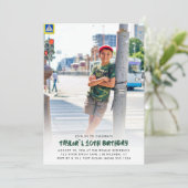 Invitation Photo complète Customisée à tout âge Anniversaire  (Debout devant)