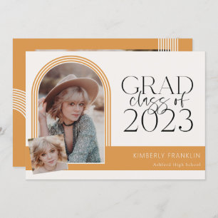 Invitation Photo contemporaine Chic Graduation