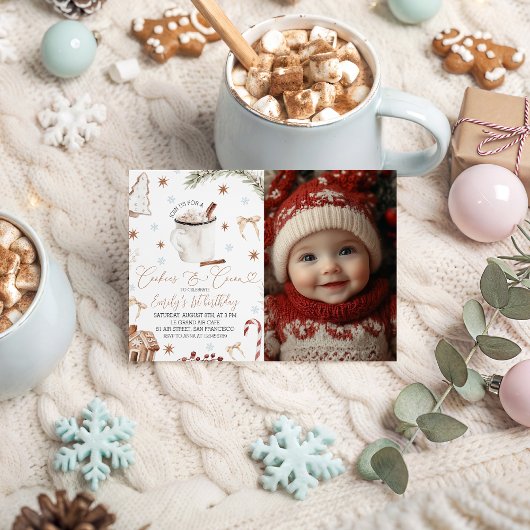 Invitation photo Cookies & Cocoa