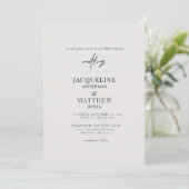 Invitation Photo Couple moderne Beige Pas de parents Mariage (Debout devant)
